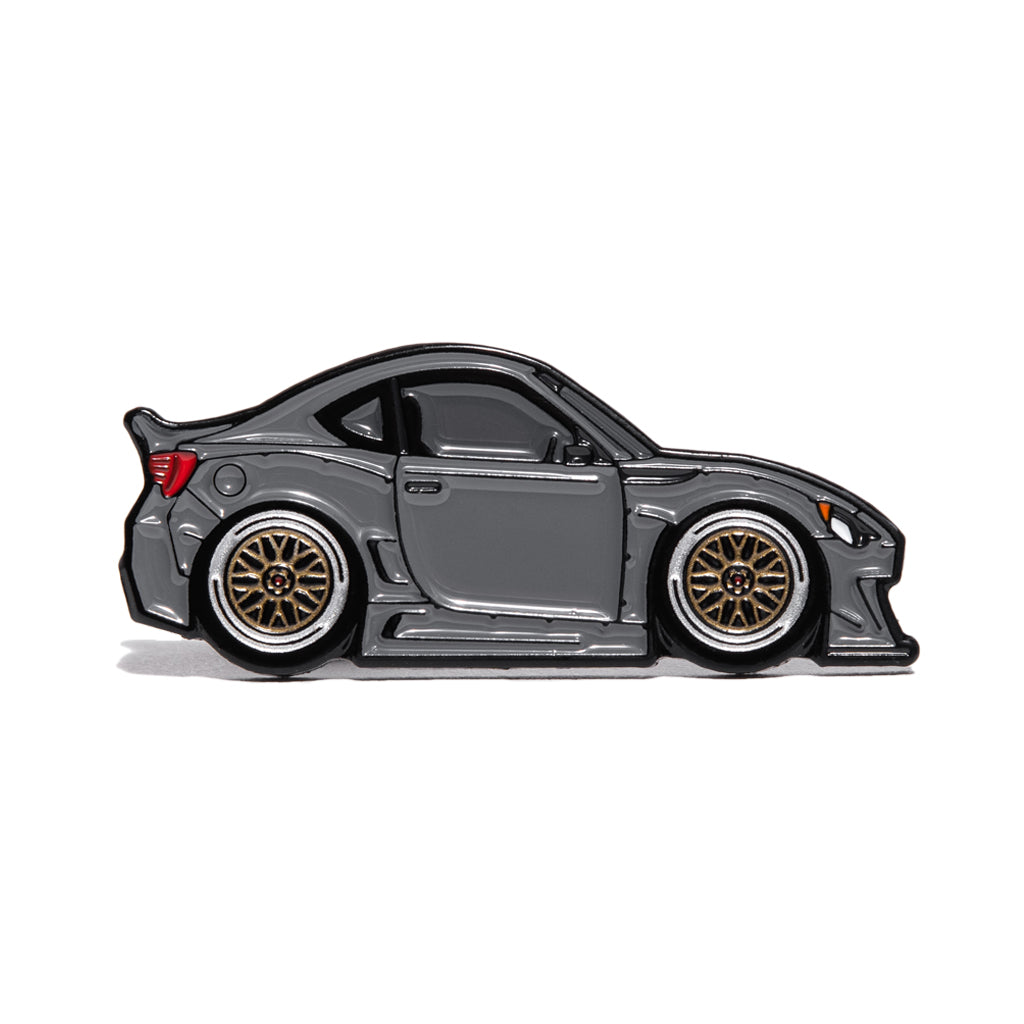 Leen Customs Subaru BRZ first gen grey enamel pin