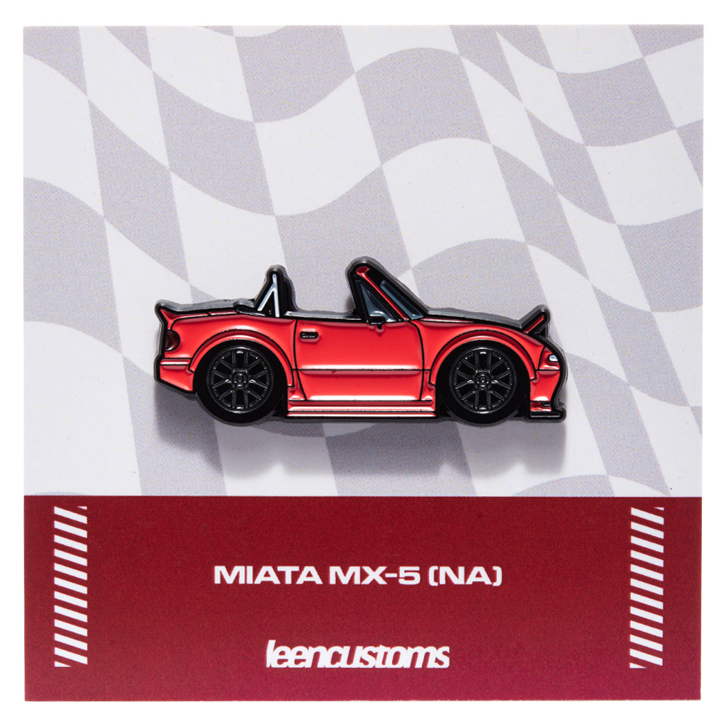 Leen Customs Mazda Miata MX-5 NA red enamel pin