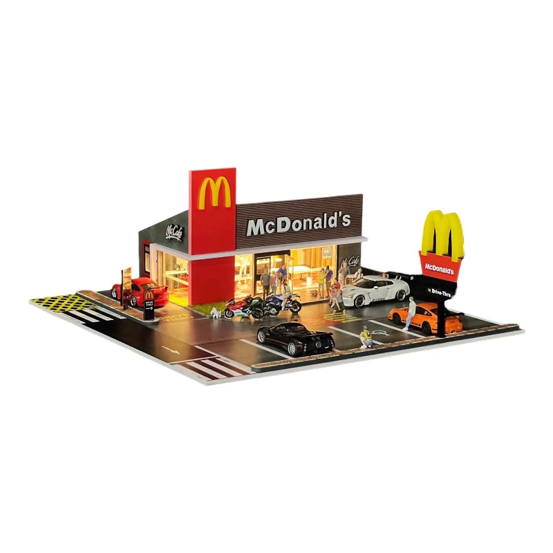 G-FANS 1/64 DIORAMA WITH LED LIGHTS - MCDONALD'S