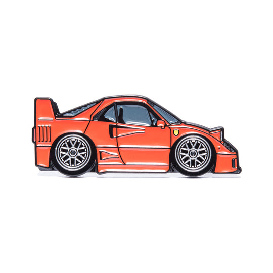 Leen Customs Exotics on Broadway Ferrari F40 red enamel pin