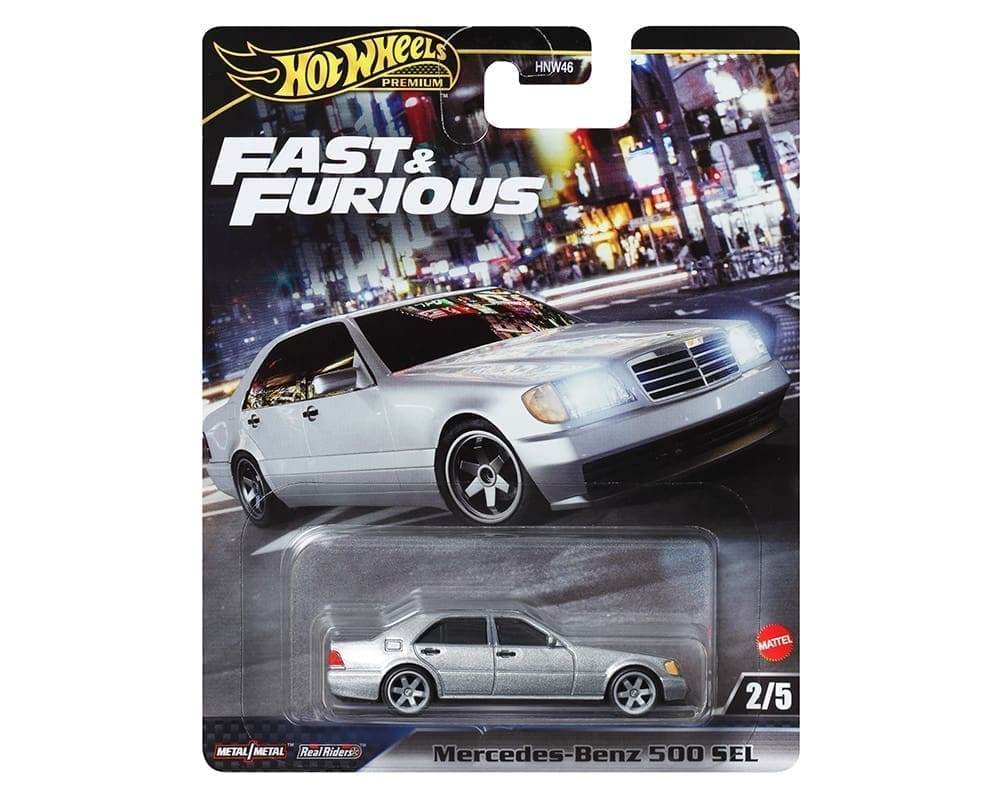 HW 1:64 F&F PREMIUM DASH F - MERCEDES BENZ 500 SEL