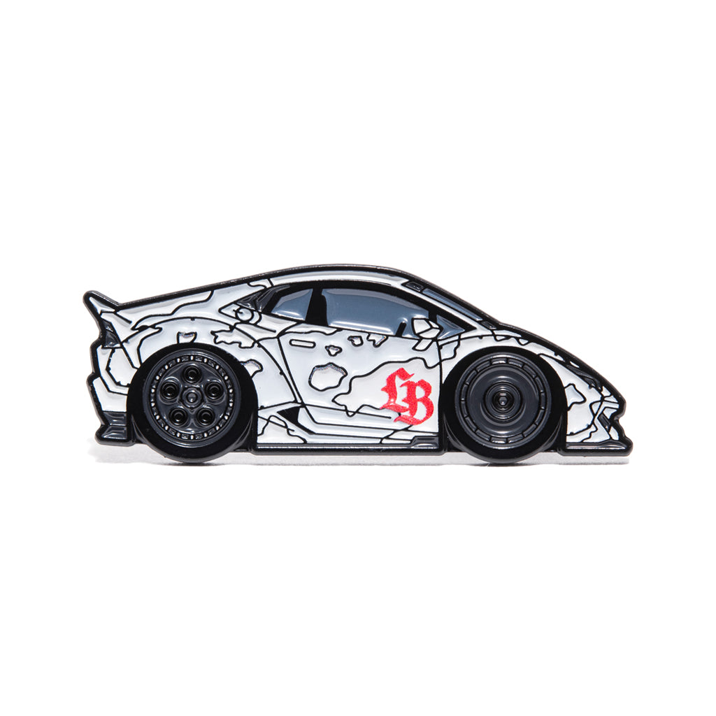 Leen Customs Liberty Walk Lamborghini white enamel pin