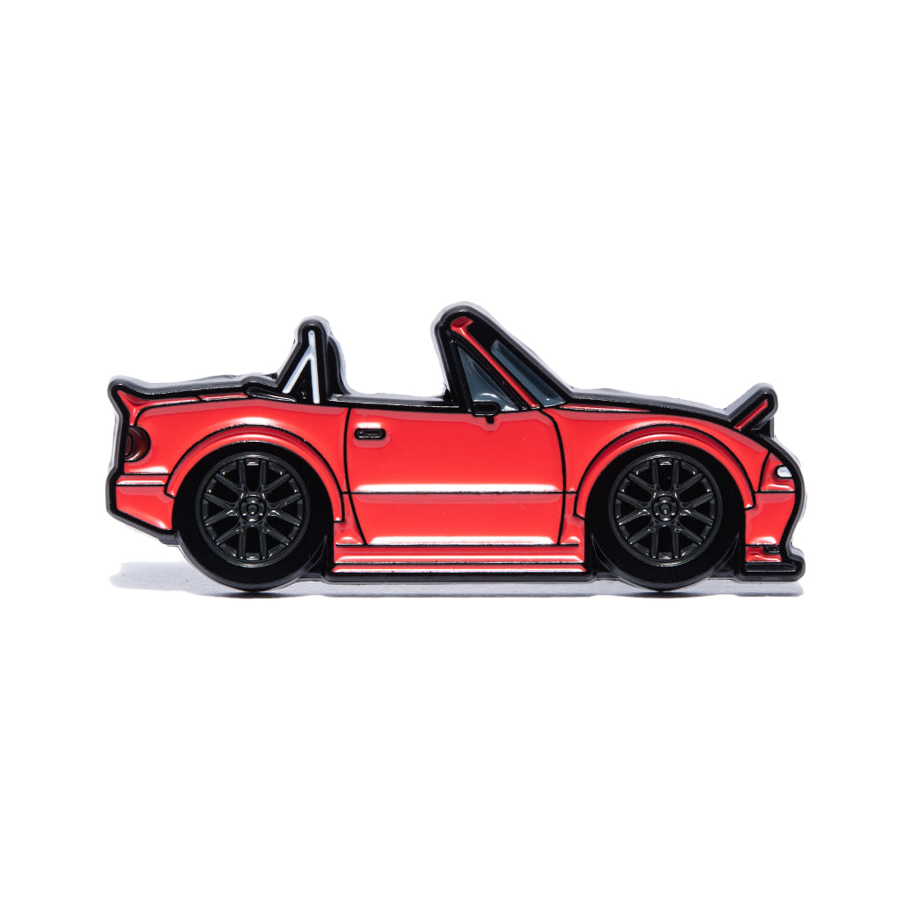 Leen Customs Mazda Miata MX-5 NA red enamel pin