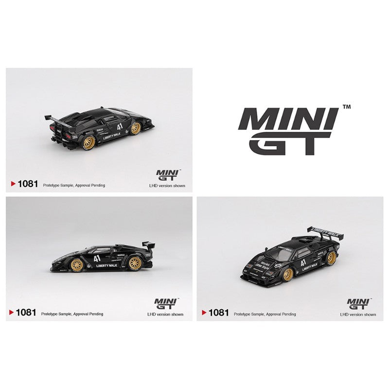 Mini GT 1/64 Liberty Walk Lamborghini Countach LB-Works - Black