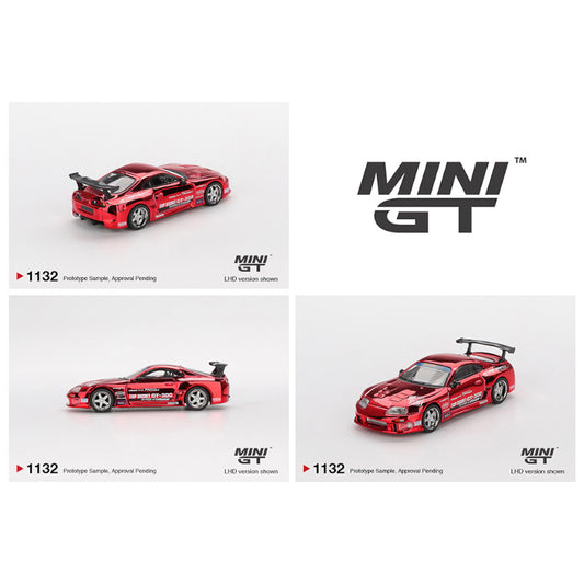 MINI GT 1/64 Toyota Supra Top Secret GT-300 Red Chrome