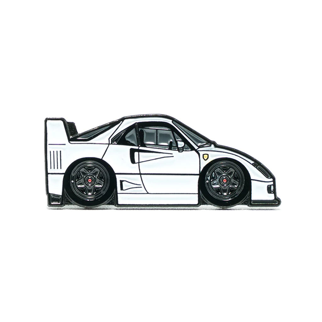 Leen Customs Ferrari F40 white enamel pin