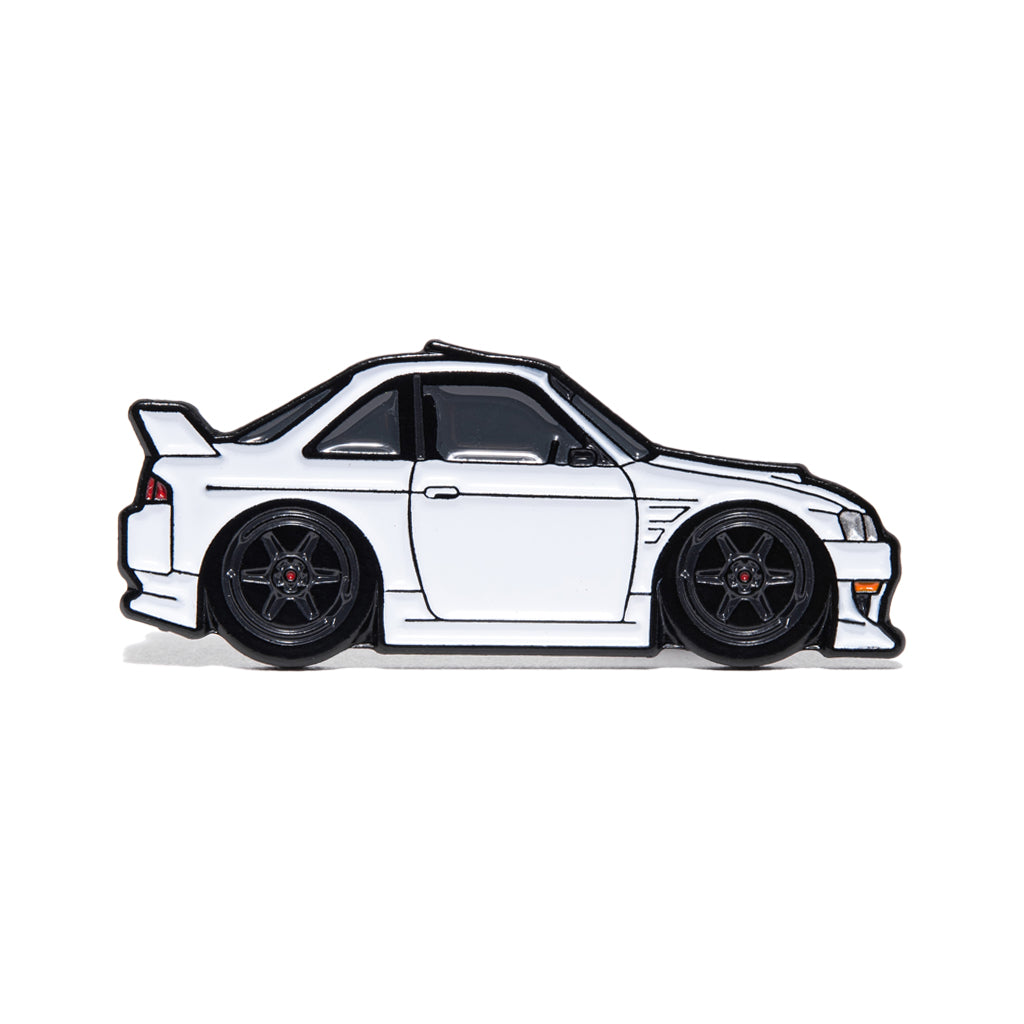 Leen Customs Nissan Silvia S14 white enamel pin