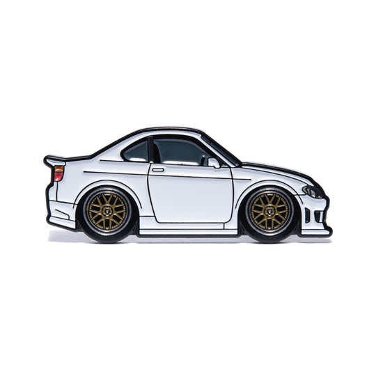 Leen Customs Nissan Silvia S15 white enamel pin