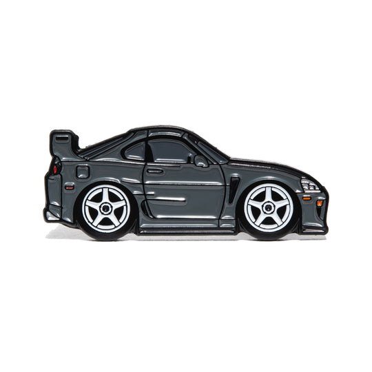 Leen Customs Toyota Supra MK4 grey enamel pin