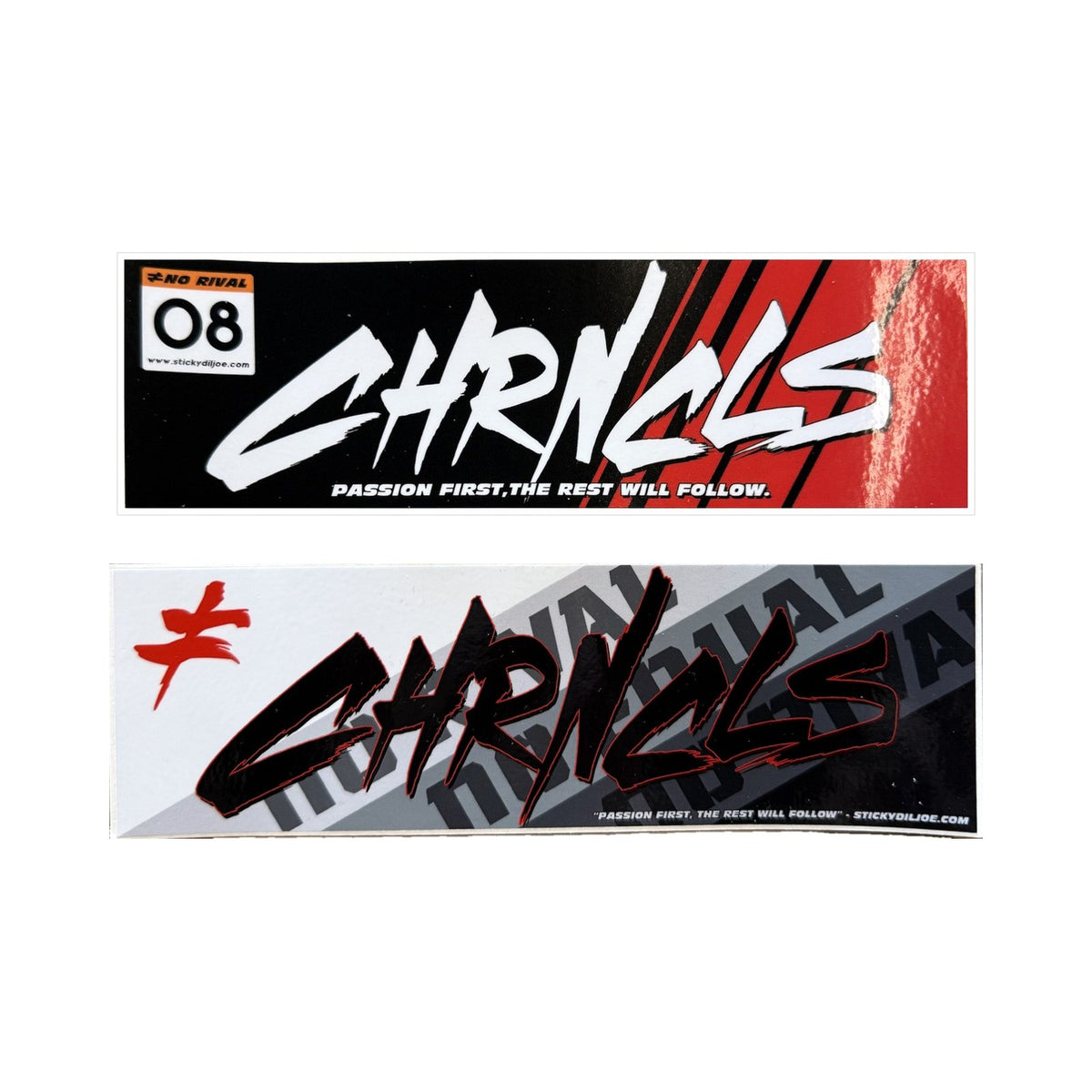 CHRNCLS Sticker in black/red and black/white