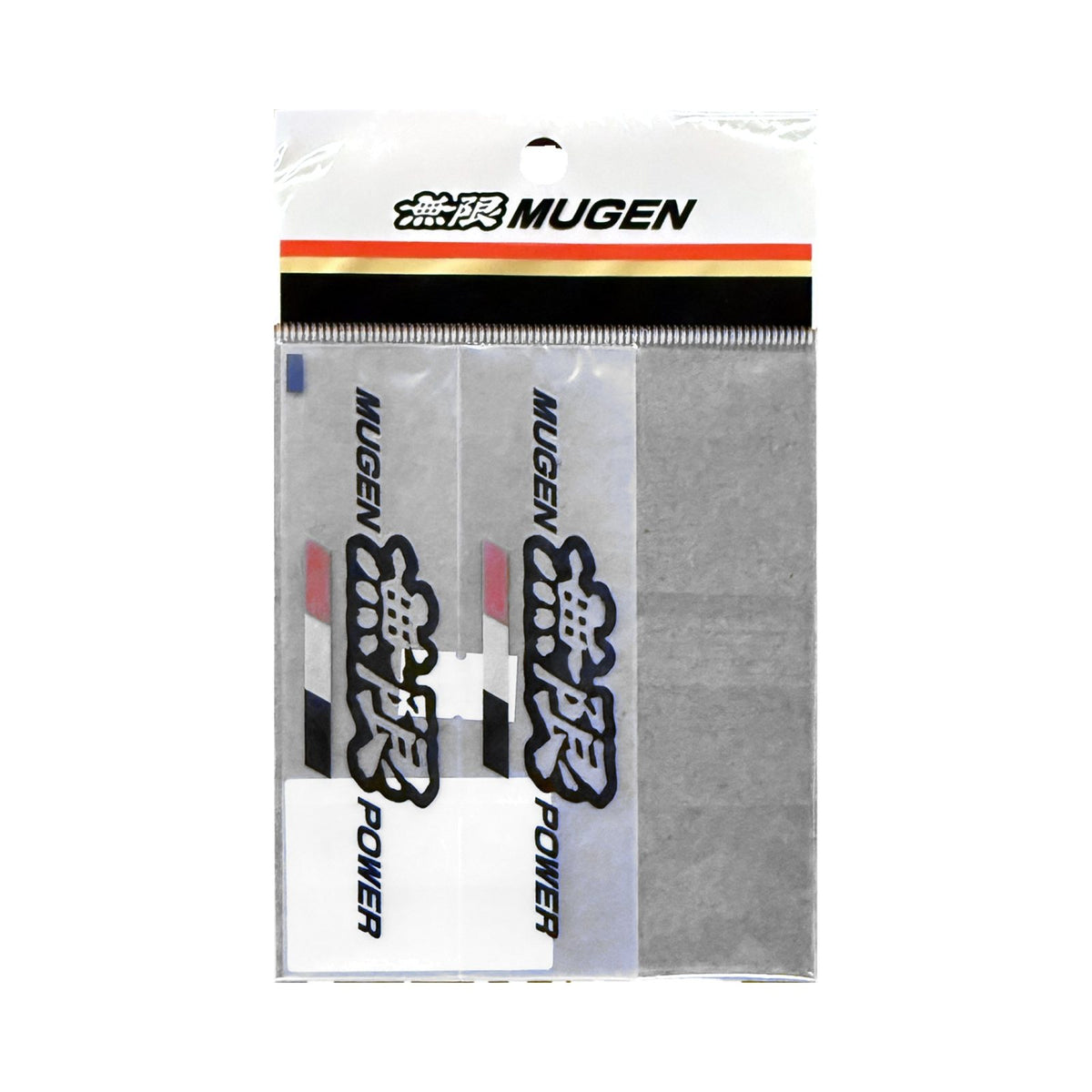 MUGEN Power Sticker A - Black in its MUGEN pack
