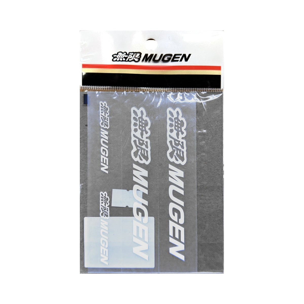 MUGEN Sticker A - White in its MUGEN pack
