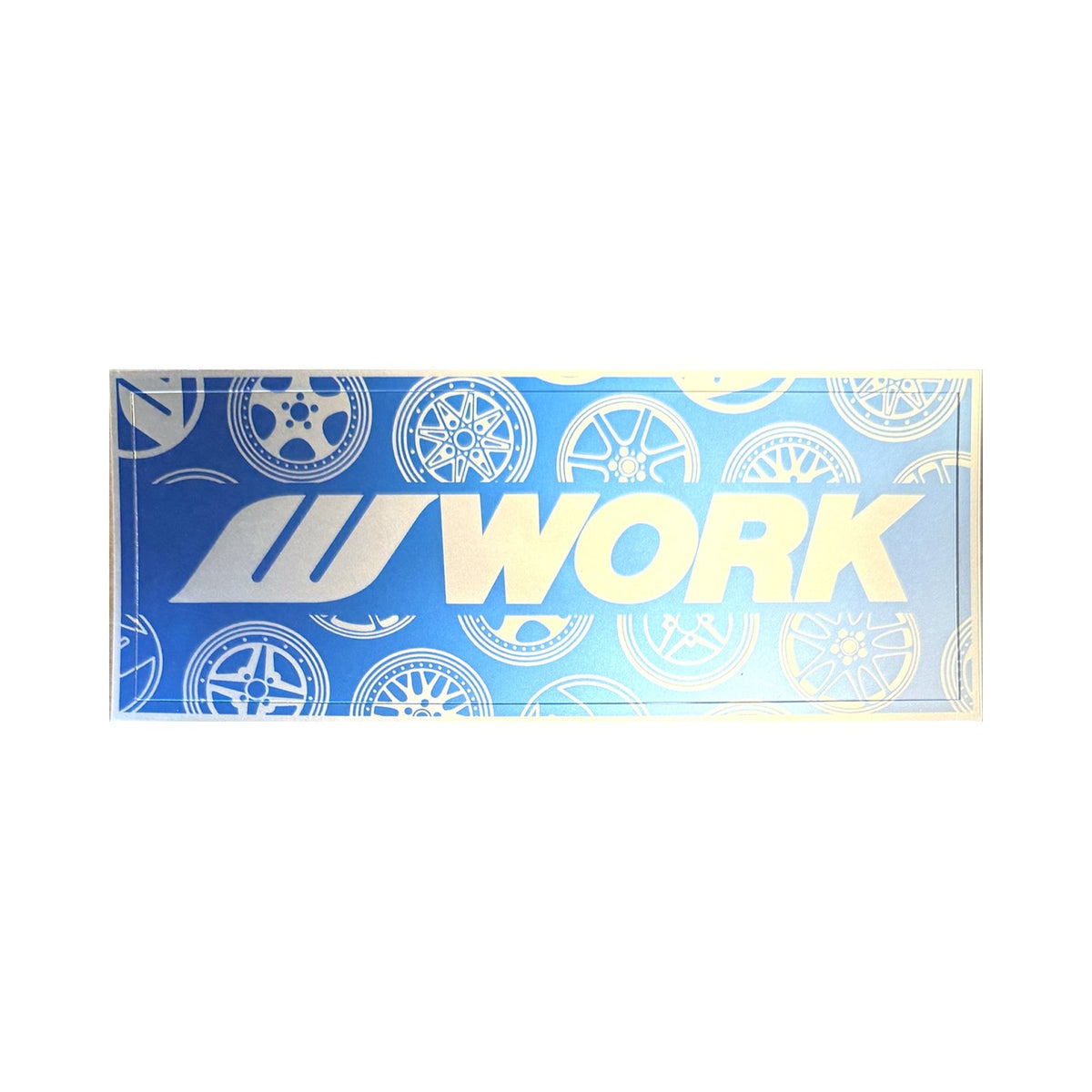 WORK Holographic Wheel Sticker - Blue